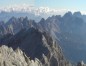 Vía ferrata en Dolomitas (Italia). Última cresta. 2785m