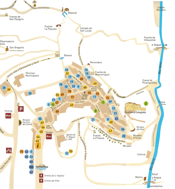 Map of Alquézar