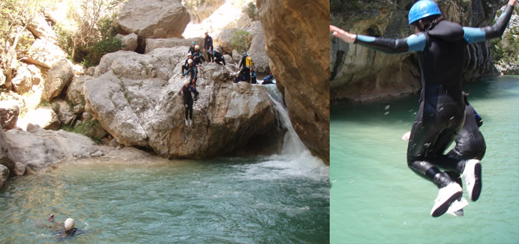 Descenso de barrancos con niños